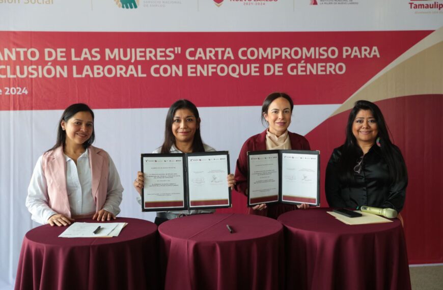 Firman carta compromiso estado y municipio para impulsar a las mujeres en el sector laboral