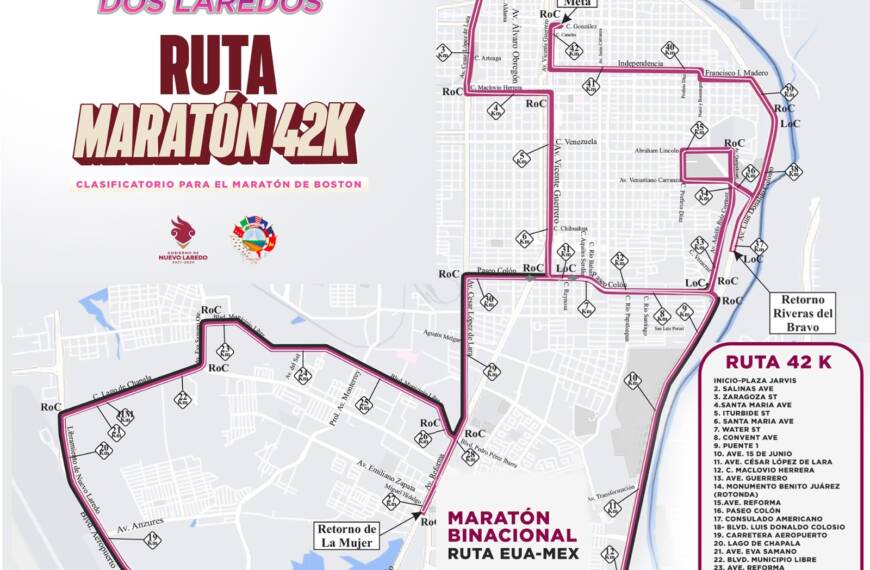 Todo listo para el maratón binacional que vivirán los Dos Laredos este domingo