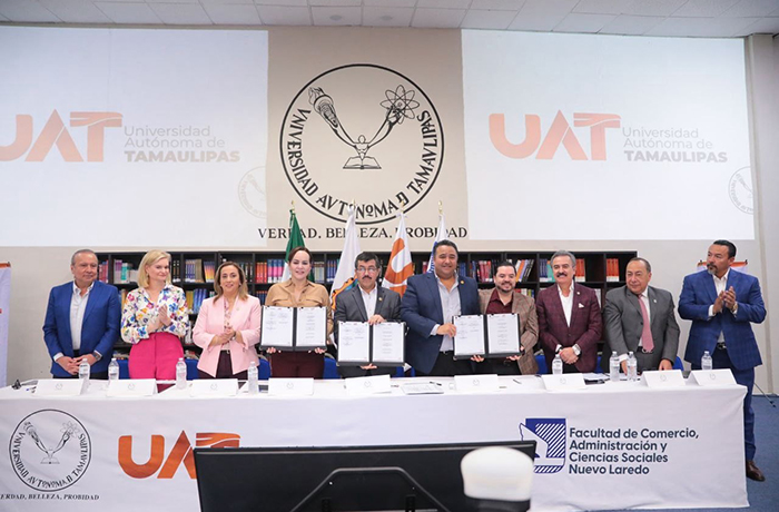 UAT y gobierno de Nuevo Laredo firman un convenio interinstitucional para impulsar el desarrollo educativo