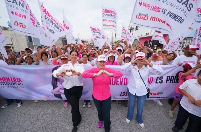 Respaldan vecinos de Villas de San Miguel a Carmen Lilia y candidatos de Morena