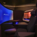 Un nuevo diseño de asientos de clase ejecutiva de avión tiene una enorme pantalla de TV de 45 pulgadas