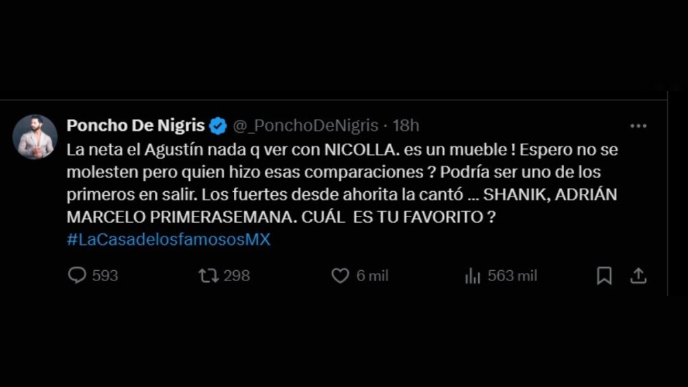 Poncho de Nigris critica a Agustín Fernández en ‘LCDLFM’ y lo compara con Nicola Porcella: ¿qué dijo?
