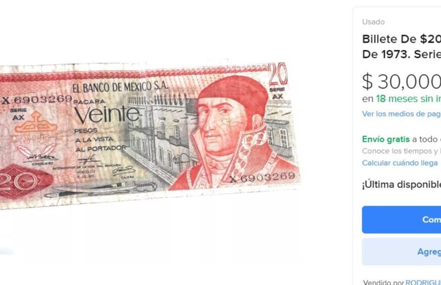 Así es el billete de 20 pesos que te puede hacer ganar hasta 30 mil: todas sus características