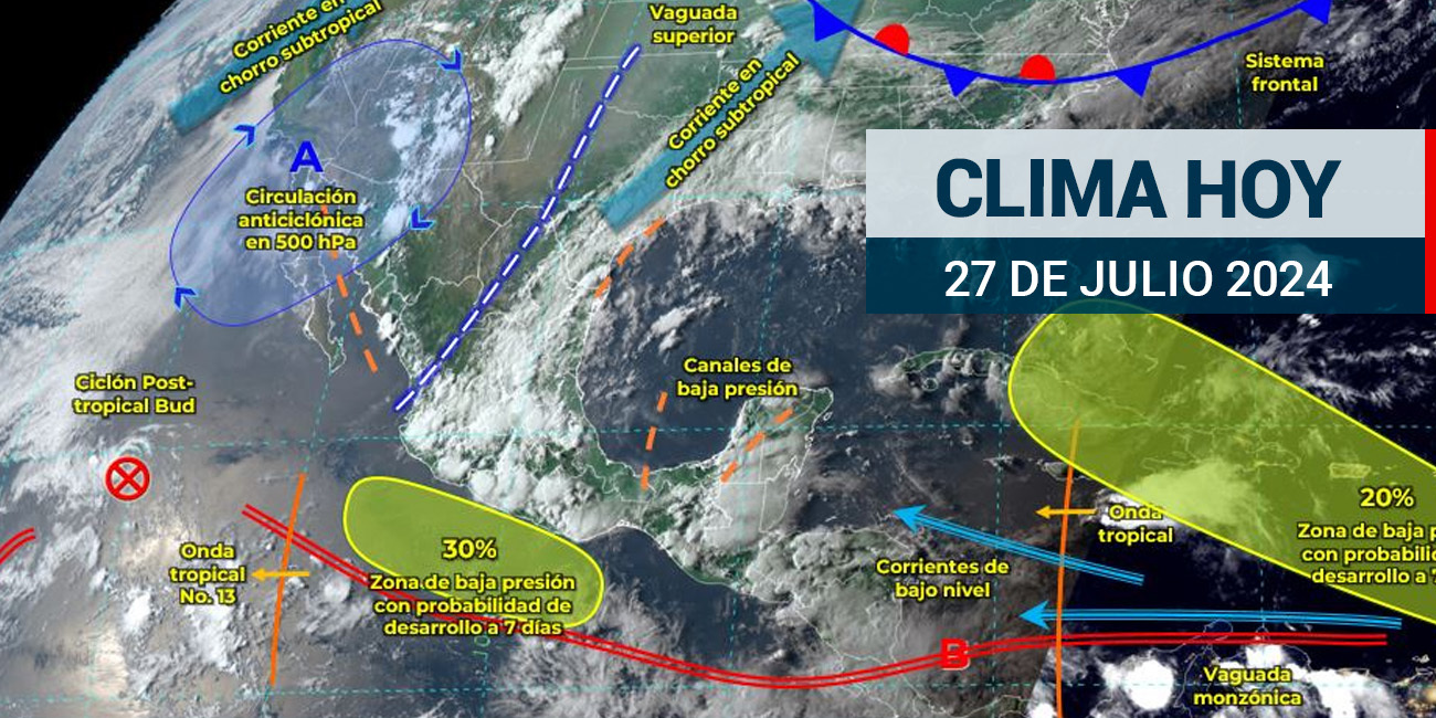 Lluvias intensas y posibles torbellinos: México se prepara para un día de intensas precipitaciones