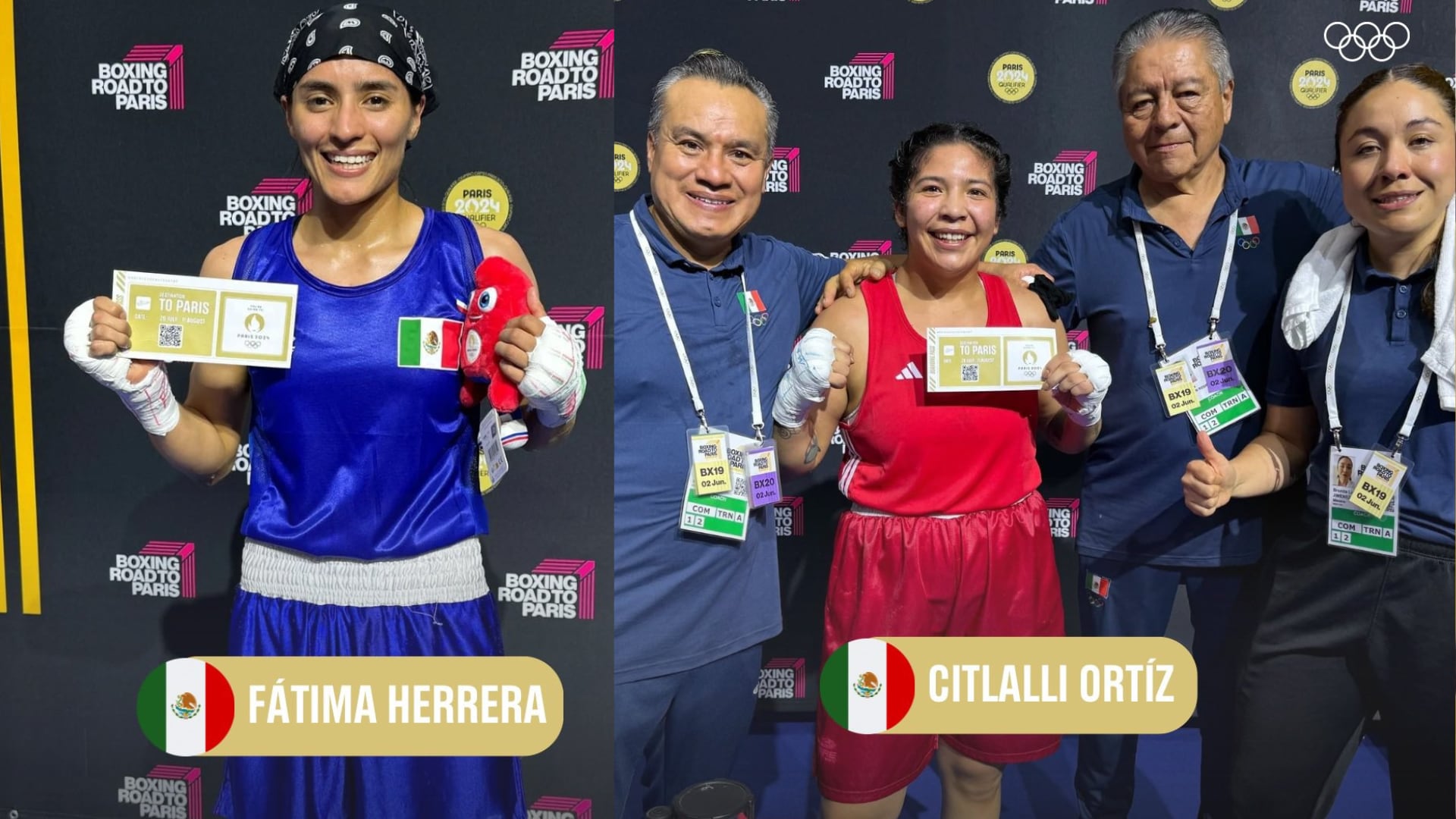 Boxeadoras mexicanas Fátima Herrera y Citlalli Ortiz amarran boleto a Juegos Olímpicos París 2024
