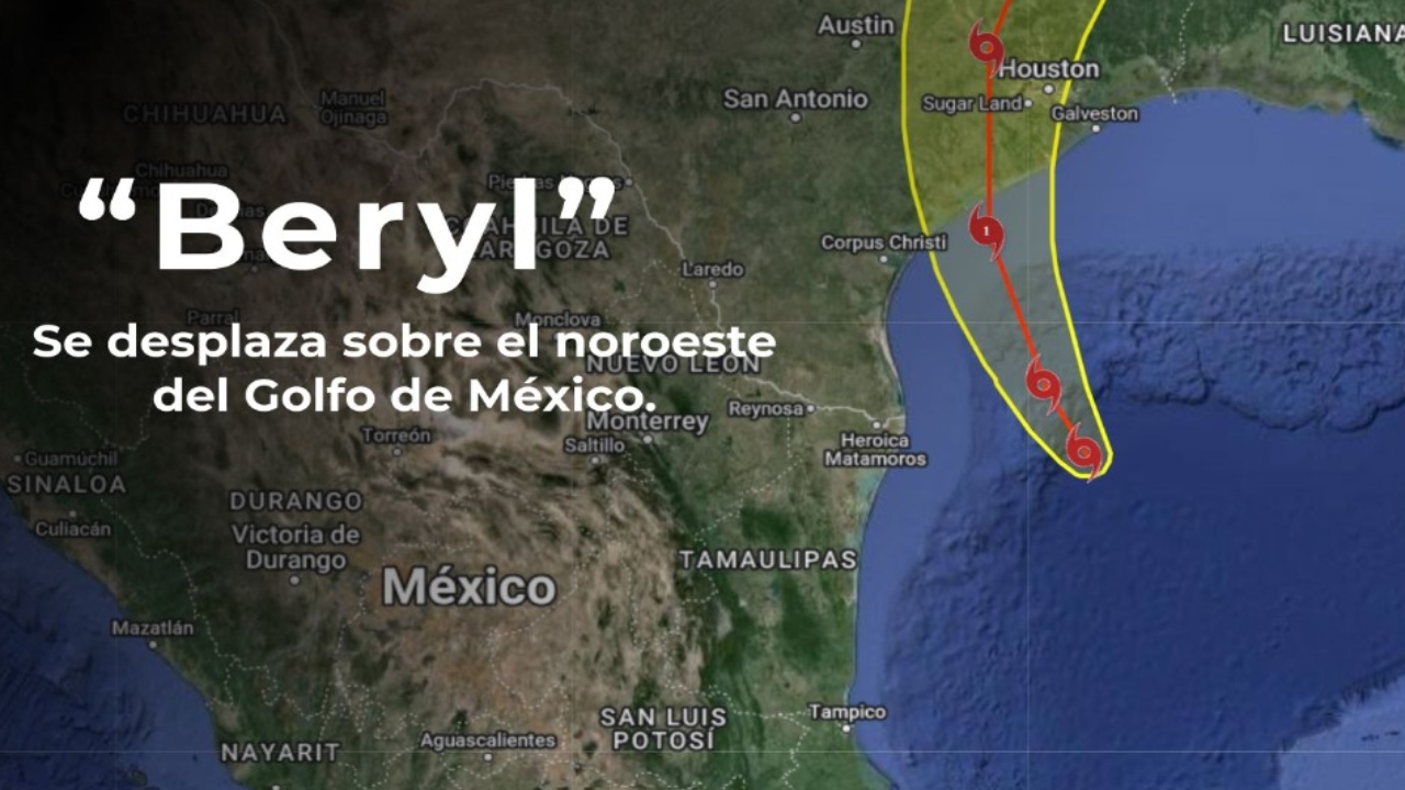 Tormenta Tropical “Beryl”: Impactará como huracán entre el norte de Tamaulipas y Texas; trayectoria EN VIVO