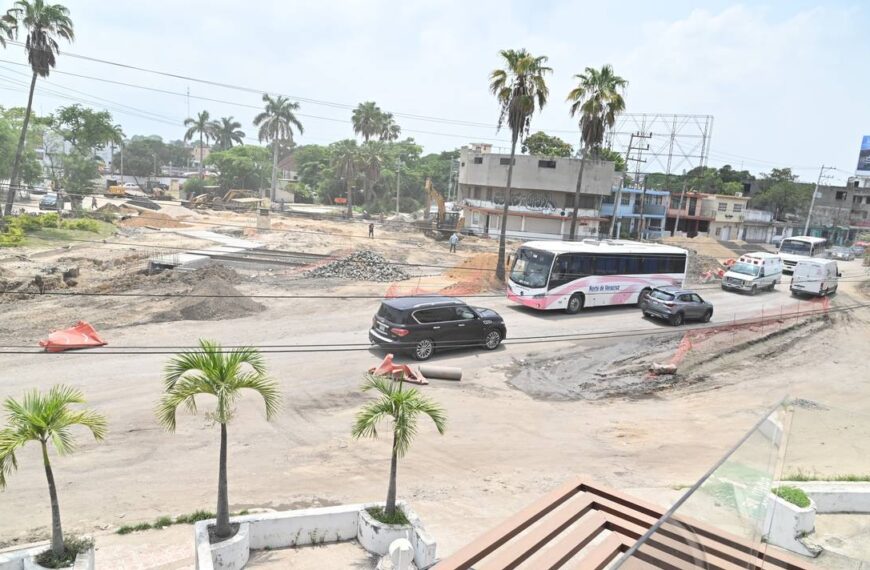 Retraso en el proyecto de la glorieta en Tampico; habrá sanciones