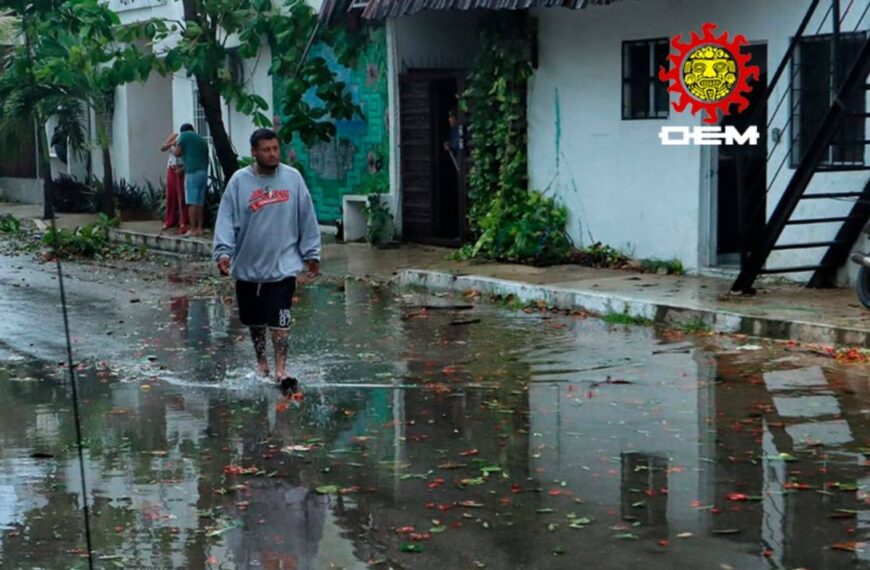 Lluvias torrenciales e intensas en la Península de Yucatán por el paso de Beryl, prevé Conagua