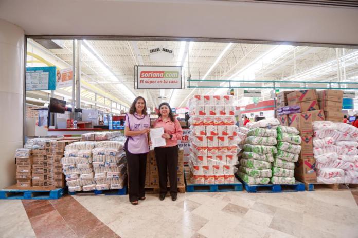 Fundación Soriana dona 4 mil productos al DIF Tamaulipas en apoyo a las comunidades afectadas por las lluvias