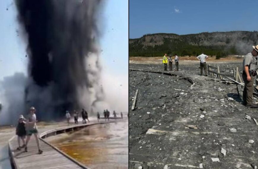 Pánico en el parque Yellowstone por fuerte explosión hidrotermal [Video]