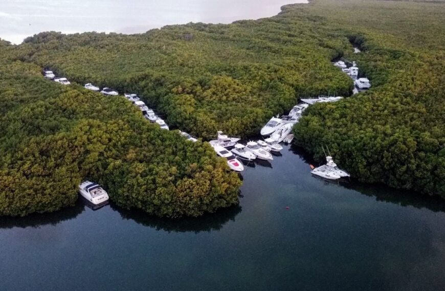 VIDEO: Capitán de velero se refugia entre los manglares de Cancún durante el huracán Beryl