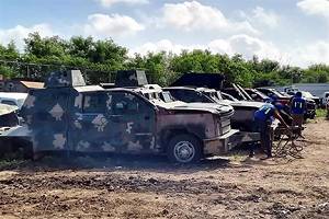 Destruye FGR 50 vehículos ‘monstruo’ en Tamaulipas