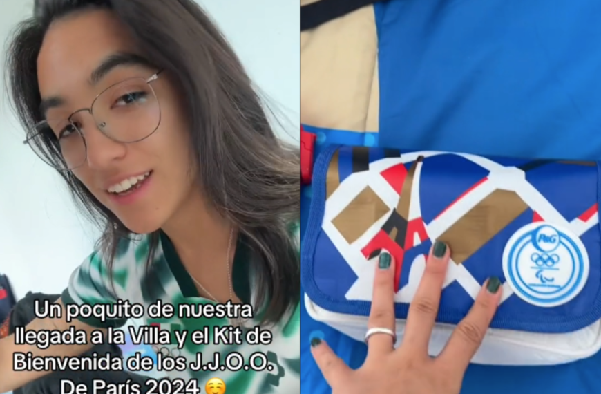 Atleta mexicana muestra los regalos de París para quienes compiten en los Juegos Olímpicos
