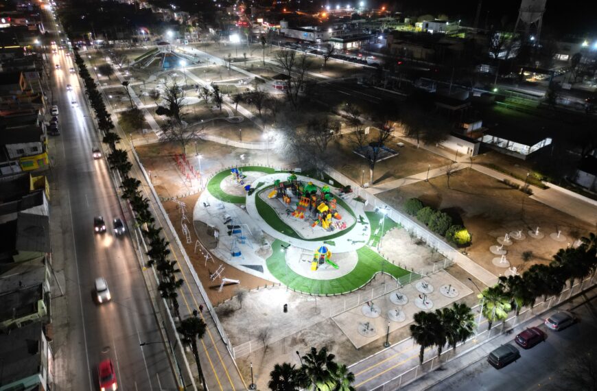 Avanza transformación de alumbrado en espacios públicos de Nuevo Laredo