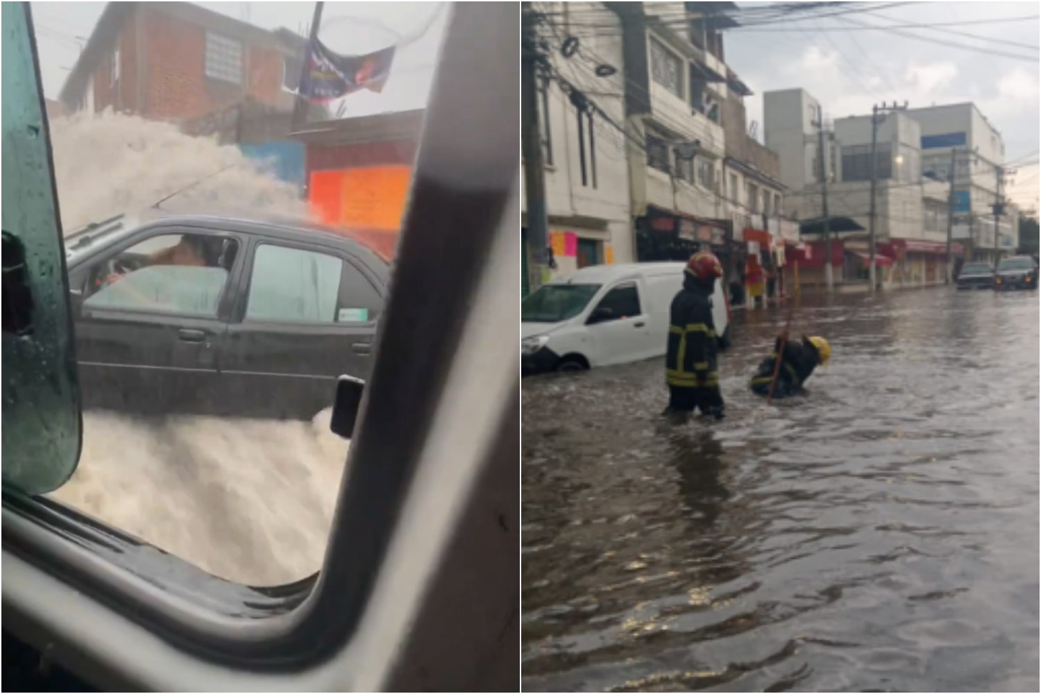 Naucalpan bajo el agua: fuertes lluvias provocan caos y dejan autos varados (VIDEO)