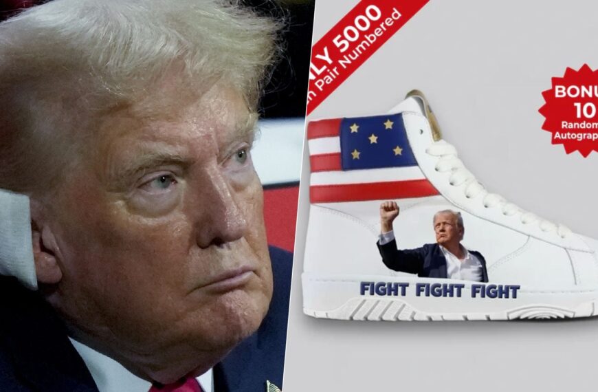 Donald ‘saca raja’ de su atentado: Trump Sneakers vende tennis con su cara ensangrentada