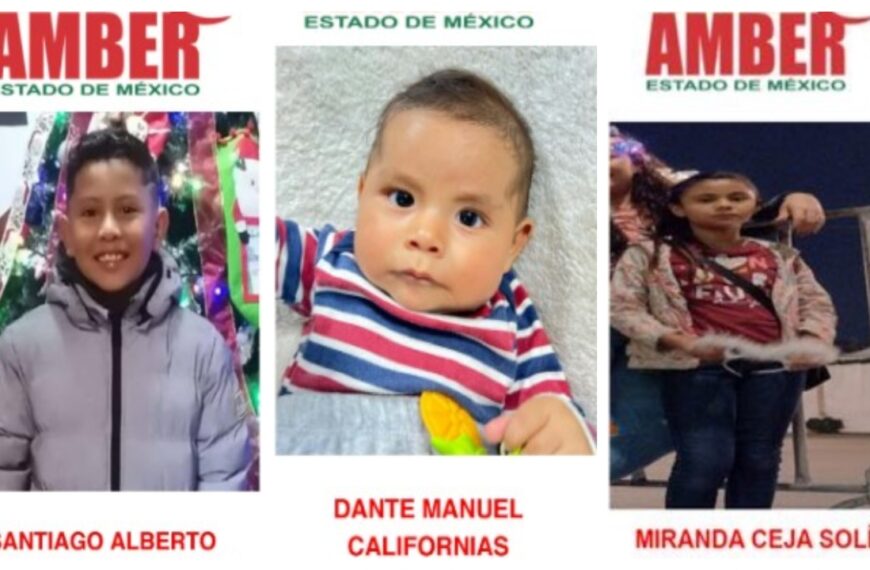 ALERTA AMBER: Tres menores desaparecieron en el Estado de México; familiares los buscan con urgencia