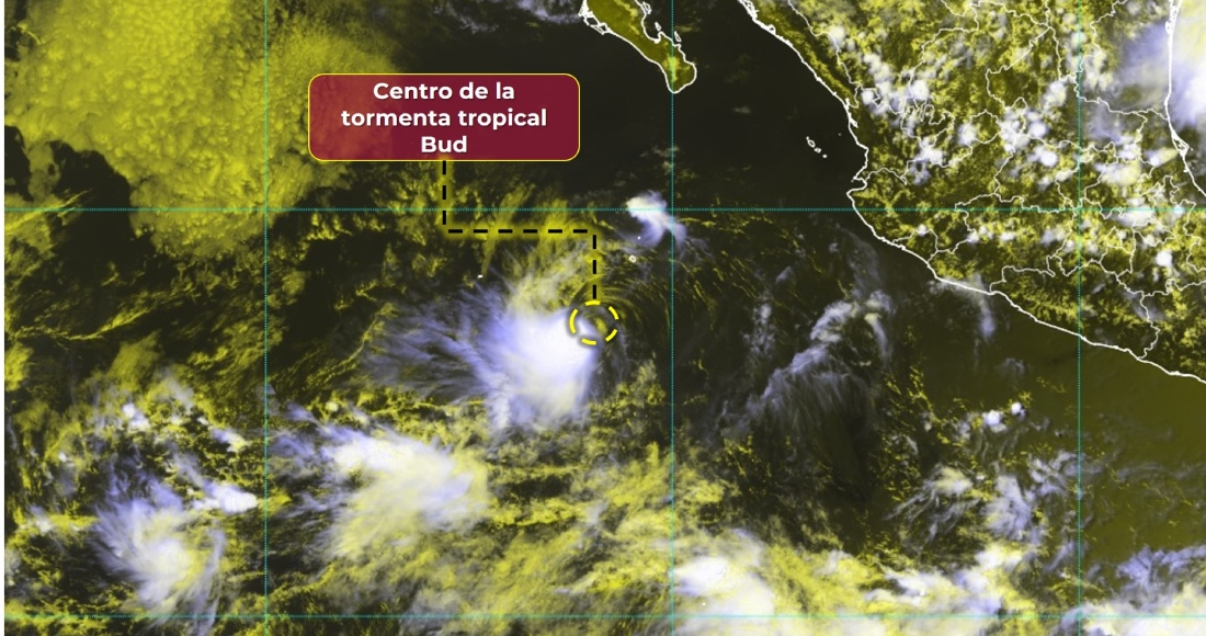La tormenta tropical “Bud” se forma en el Pacífico, pero lejos de costas nacionales