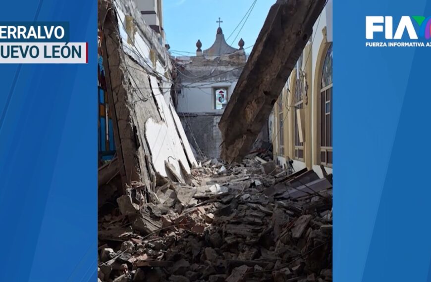Un pedazo de historia se derrumba en Cerralvo: Colapsa techo de la iglesia San Gregorio Magno