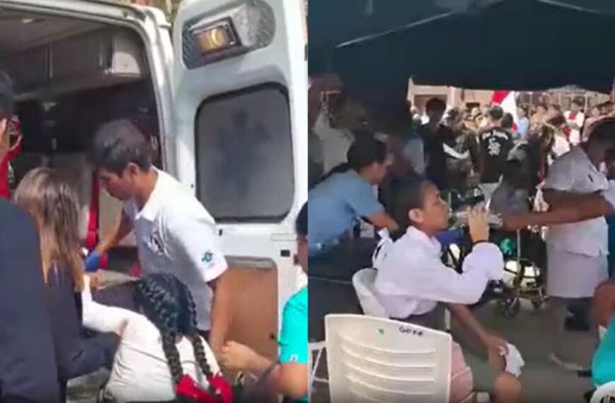 Impactante golpe de calor: más de 200 alumnos desmayados durante desfile escolar en Perú