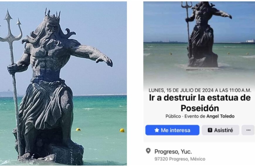 ¿Por qué los yucatecos piden derribar la estatua de Poseidón ante llegada de huracanes?