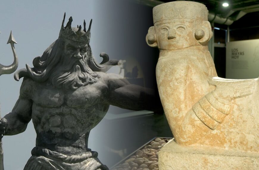 Chaac vs. Poseidón: una estatua es objeto de superstición por la llegada de Beryl a Yucatán
