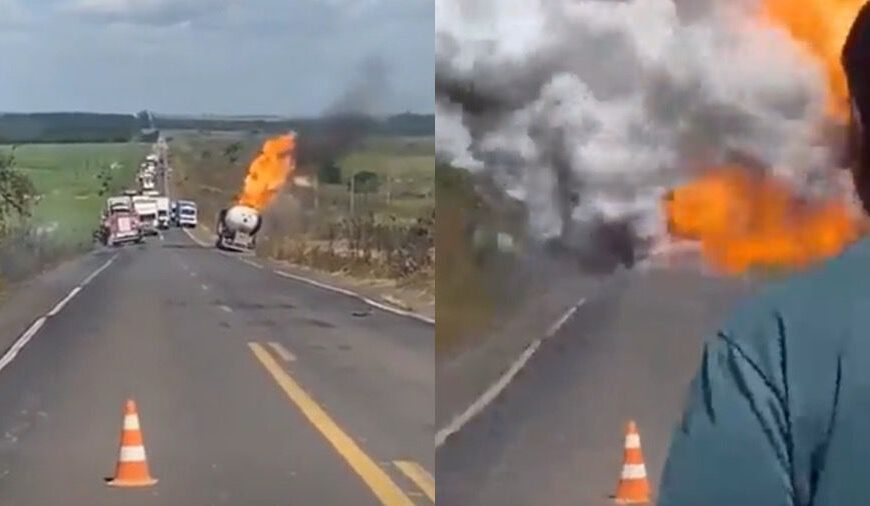 ¡Impresionante VIDEO! Explosión de pipa de gas en Brasil; ocurrió cuando reporteros cubrían incidente