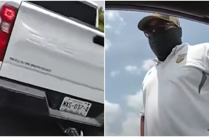 VIDEO: ¿Agentes de migración encapuchados? Detienen a conductor en carretera Monterrey-Reynosa