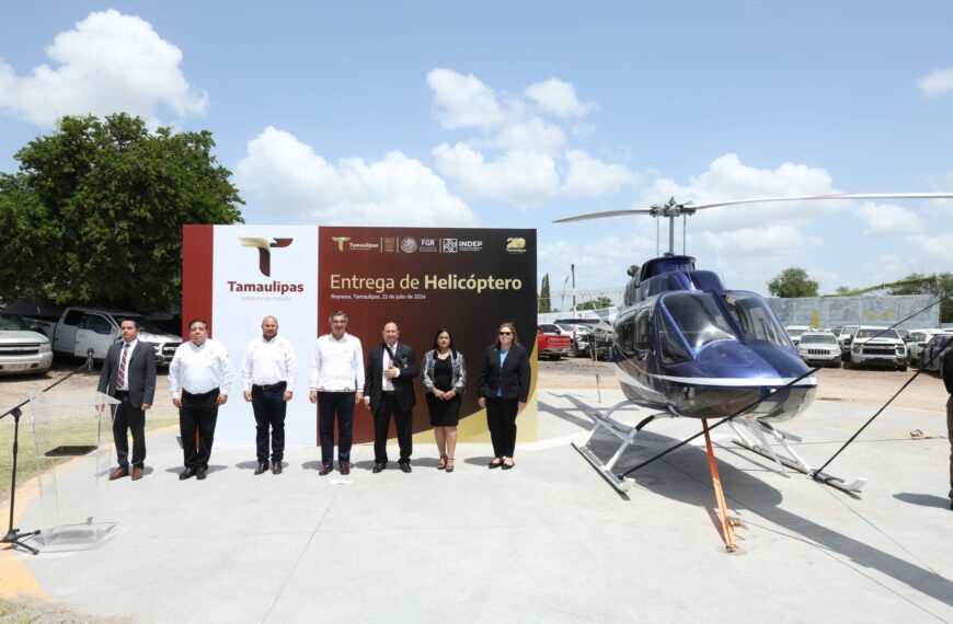 Tamaulipas ya cuenta con otro helicóptero para vigilar el estado; donado por la FGR