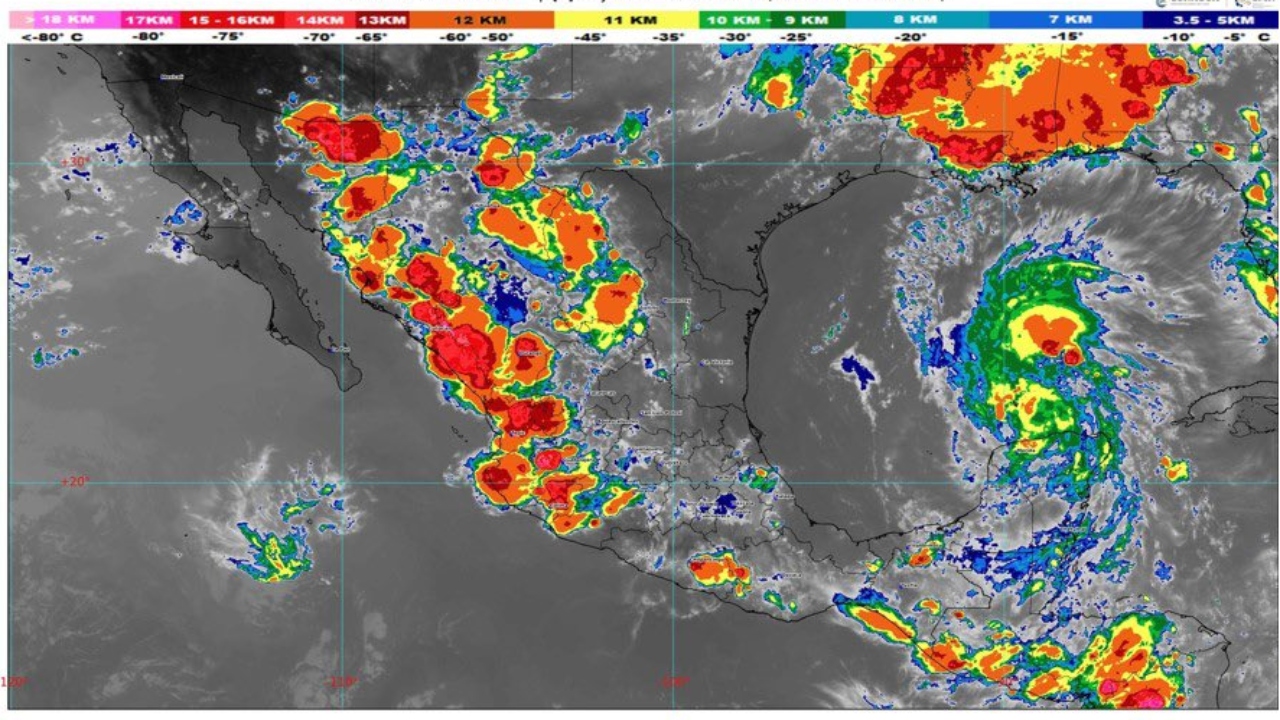 Huracán “Beryl” cambia de rumbo: Se mantiene zona de vigilancia en Tamaulipas por lluvias y oleaje elevado