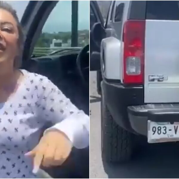 VIDEO: ¡Karma instantáneo! Conductora choca e intenta escapar, pero se queda sin gasolina; la llaman Lady Collado