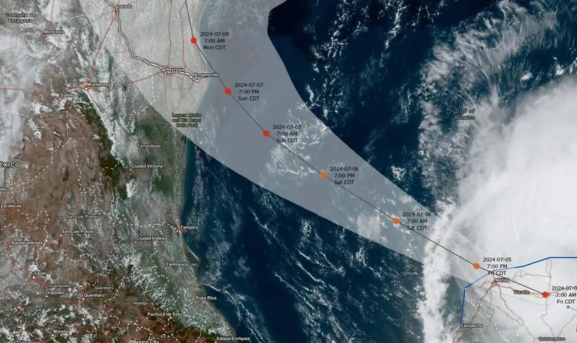 Tamaulipas mantiene alerta amarilla en Matamoros ante posible impacto de Beryl