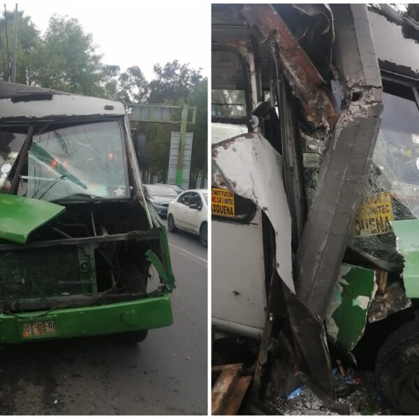 Microbús de CDMX choca contra poste en Iztapalapa; hay 16 lesionados