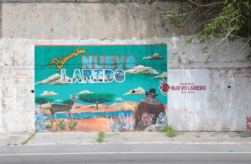 Artistas locales embellecen la imagen urbana de Nuevo Laredo con sus murales