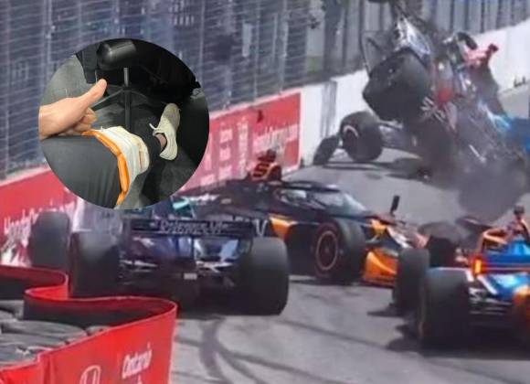 Pato O’Ward protagoniza accidente en plena remontada y desata el caos en la IndyCar de Toronto