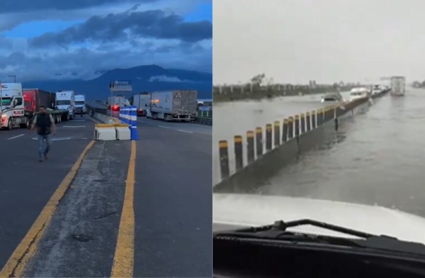 ¡Ya van dos días! Continúa cierre de Circuito Exterior Mexiquense en tramo de Chimalhuacán por inundaciones