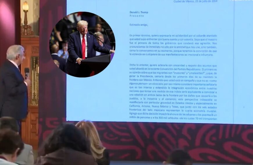 AMLO revela la carta que le envió al candidato Donald Trump tras su propuesta de cerrar la frontera