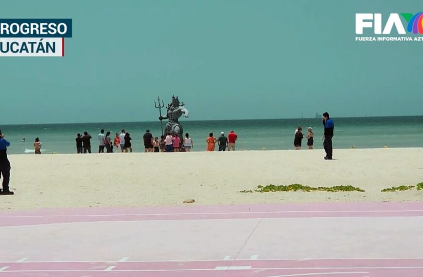 ¿Qué dicen en Yucatán sobre la estatua de Poseidón? Así atormentó durante el huracán “Beryl”