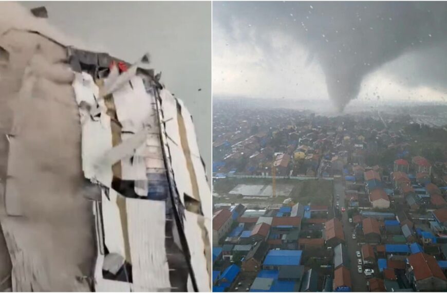 VIDEO: ¡De terror! Tornado arrasa con la provincia de Shandong en China