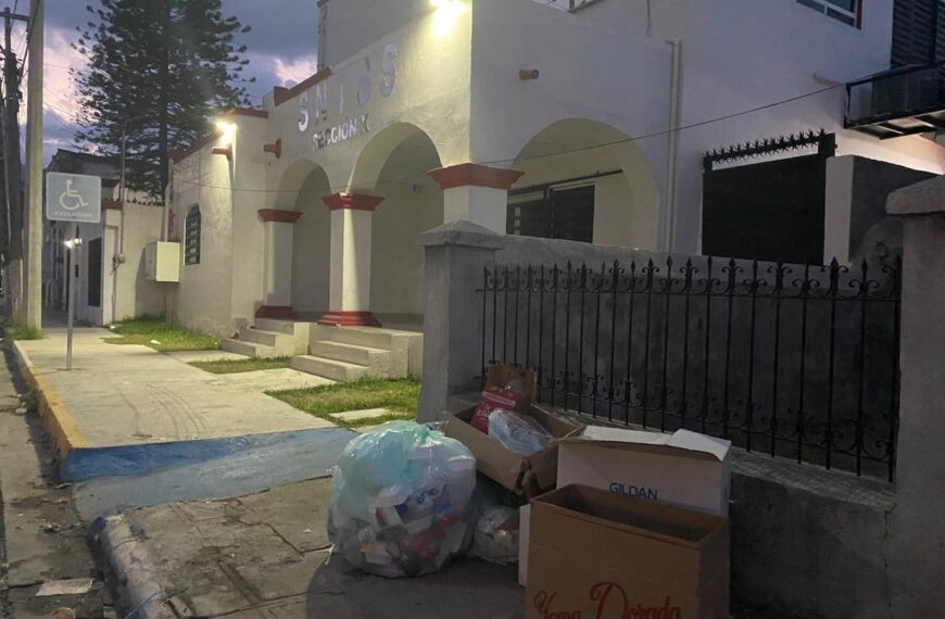 Dejan empleados del IMSS un muladar en calles aledañas a sede sindical de Cd. Victoria