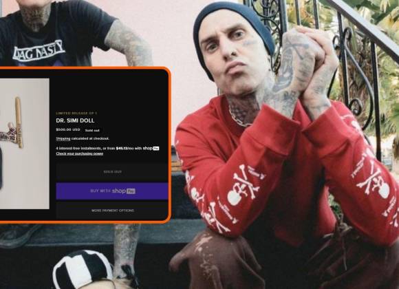 ¿Un malagradecido? Travis Barker, baterista de Blink 182, revendió un peluche del Dr. Simi; regalo de un fan