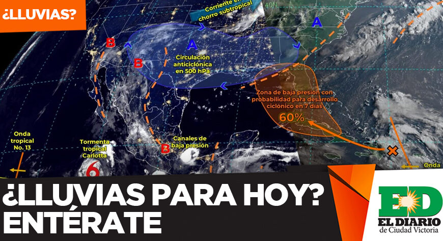 ¿Lluvias para hoy? Entérate