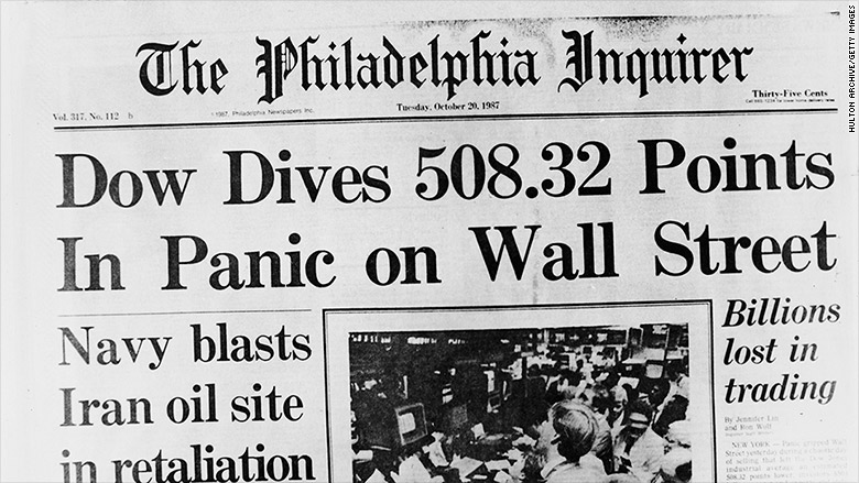 ¿Qué fue el lunes negro de Wall Street en 1987 y por qué cayó la bolsa entonces?