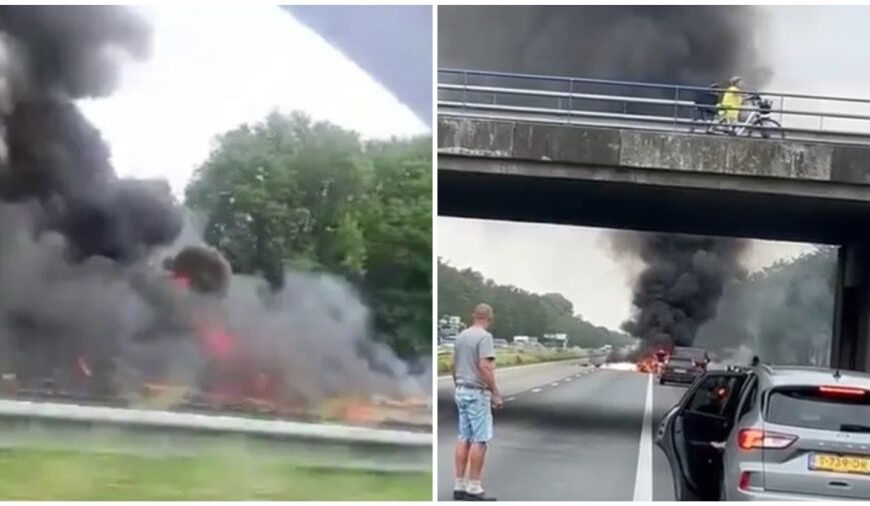 ¡Trágica lección! Piloto muere tras estrellar avión en una autopista de Países Bajos; era su vuelo de entrenamiento