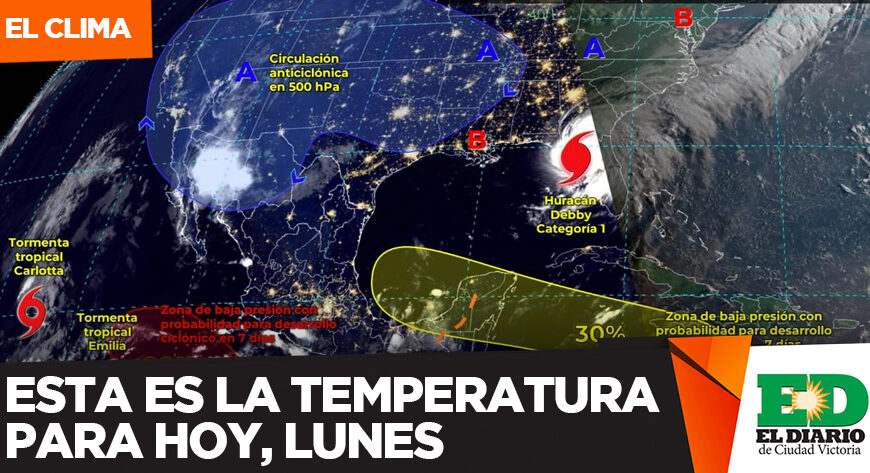 Esta es la temperatura para hoy, lunes