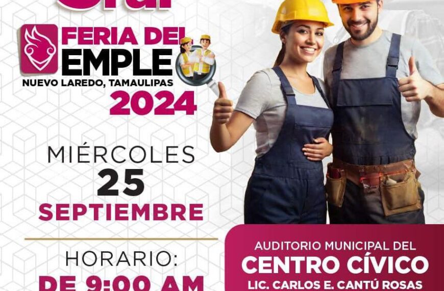 Invita gobierno municipal al Centro Cívico a la tercera feria del empleo 2024