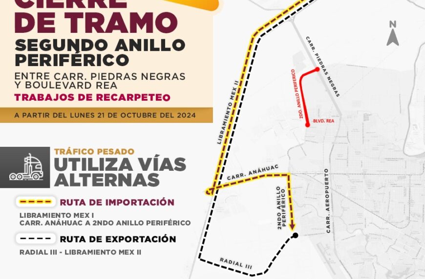 Cerrarán tramo del segundo anillo periférico por trabajos de recarpeteo; el acceso al puente 3 será por la Mex 2