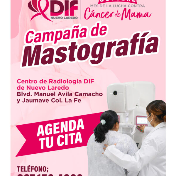 Invita DIF Nuevo Laredo a campaña de mastografías…