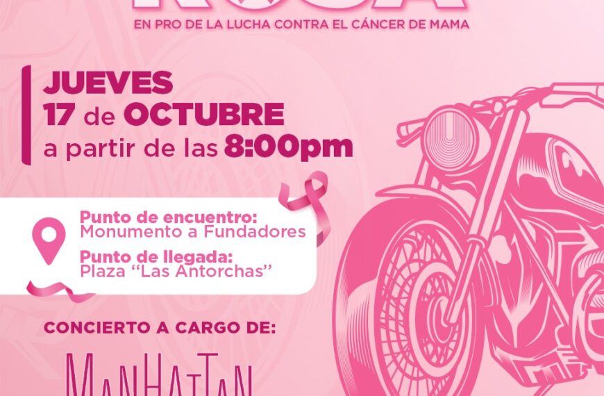 Invita alcaldesa Carmen Lilia Canturosas Villarreal a Rodada Rosa este jueves