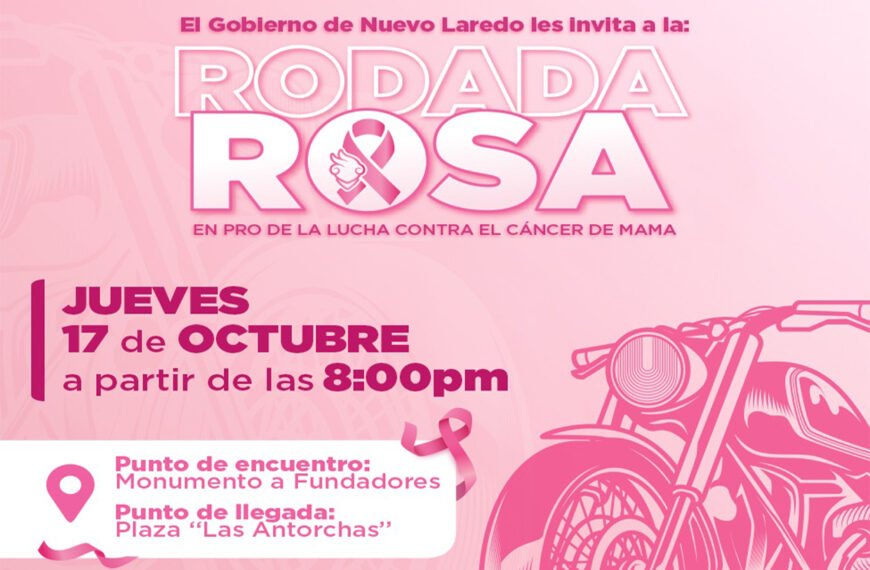 Invita alcaldesa Carmen Lilia Canturosas a Rodada Rosa